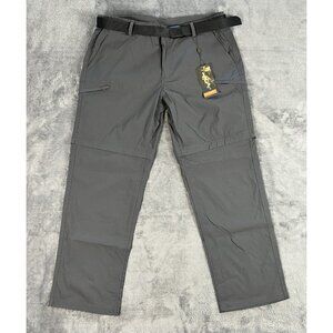 Free Soldier Tactical Gear Men's 36W x 30L Gray Convertible Zip Off Hiking Pants